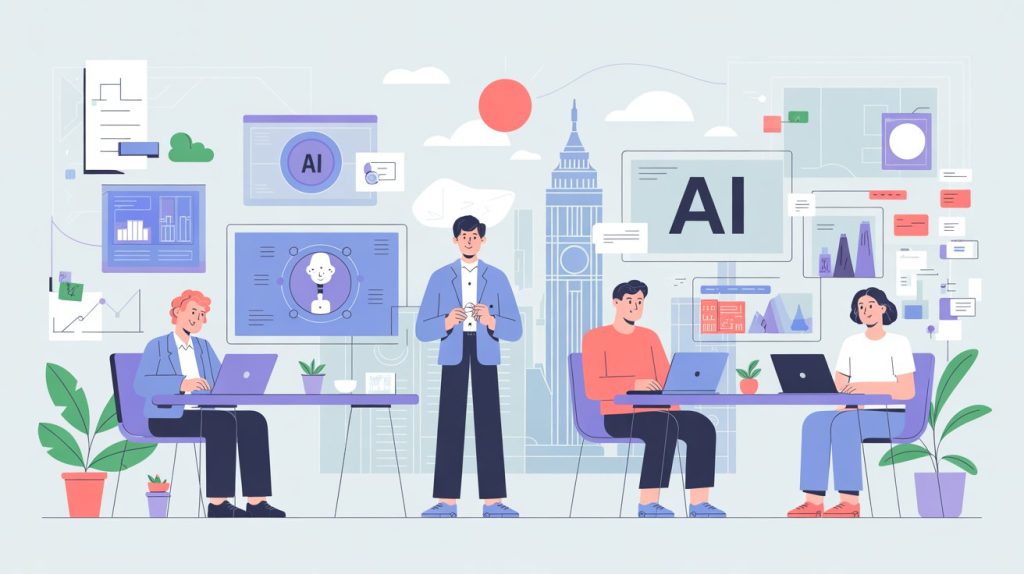 UK AI startup team working on AI software in London office – UK AI startup news