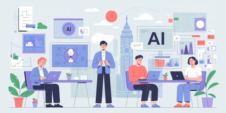 UK AI startup team working on AI software in London office – UK AI startup news