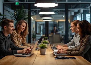 London fintech startup team working on digital finance platform in a modern office – London startup news