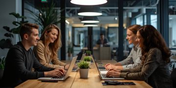 London fintech startup team working on digital finance platform in a modern office – London startup news